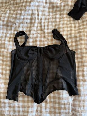 MIAOU Black Corset Top